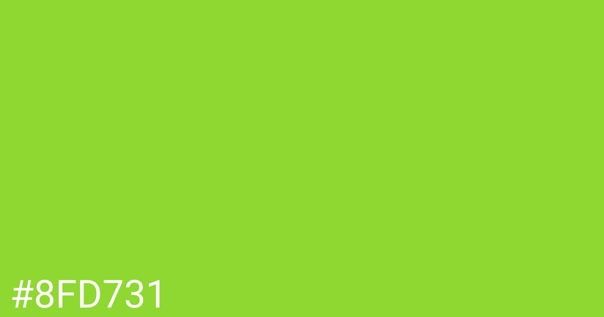 Hex color #8fd731 graphic