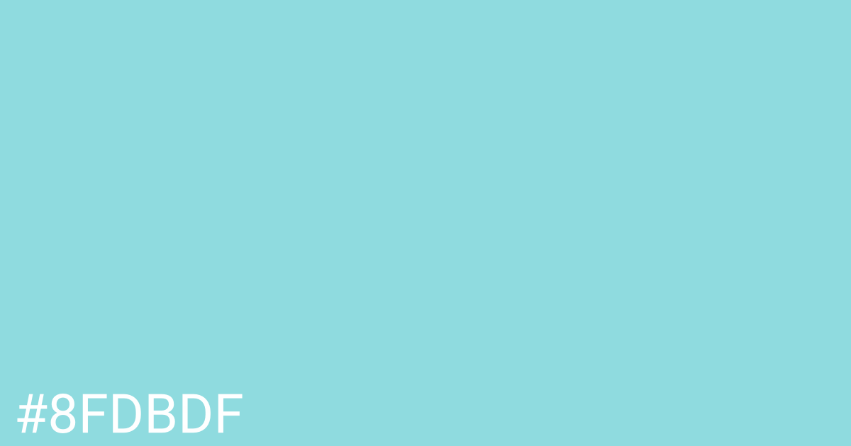 Hex color #8fdbdf graphic