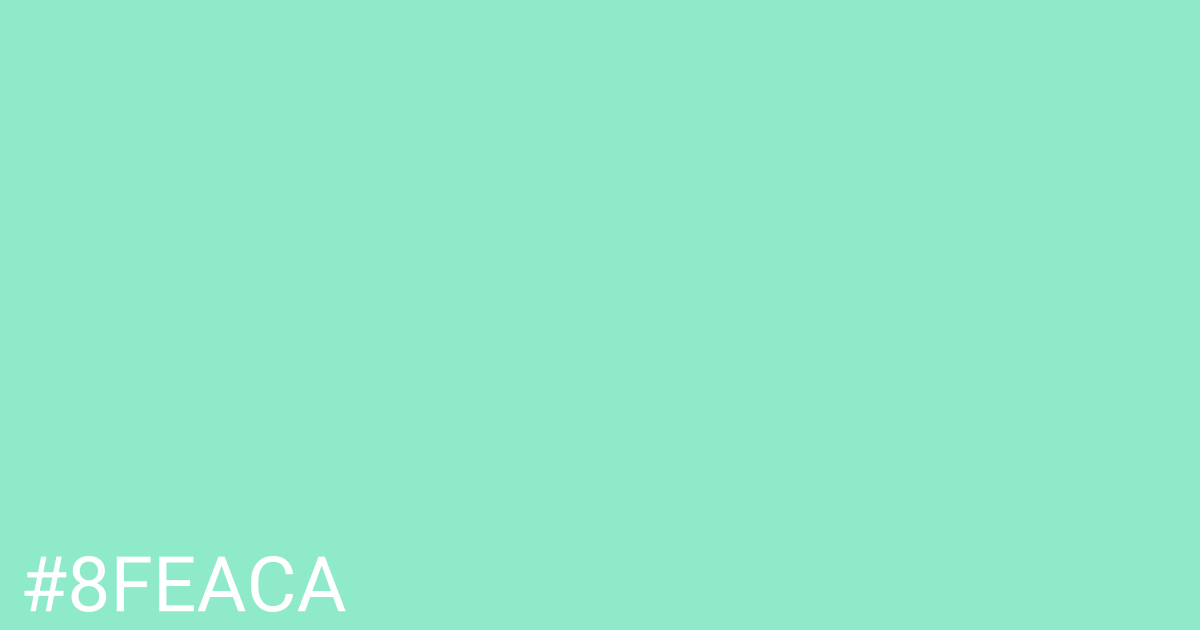 Hex color #8feaca graphic