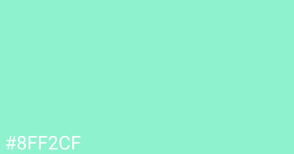 Hex color #8ff2cf graphic