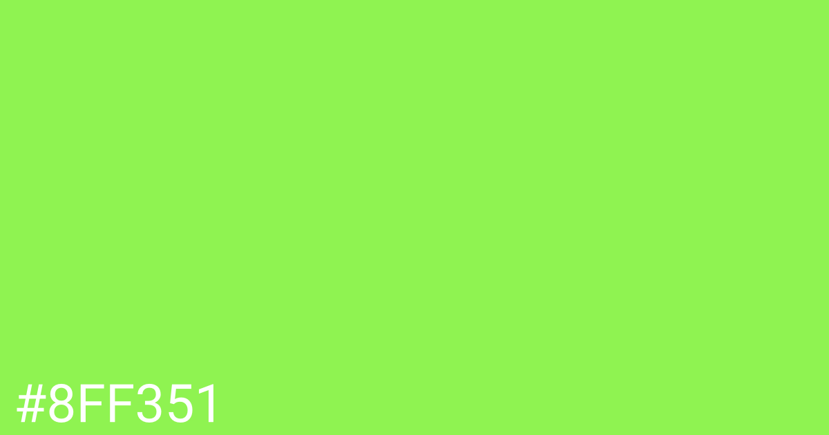 Hex color #8ff351 graphic