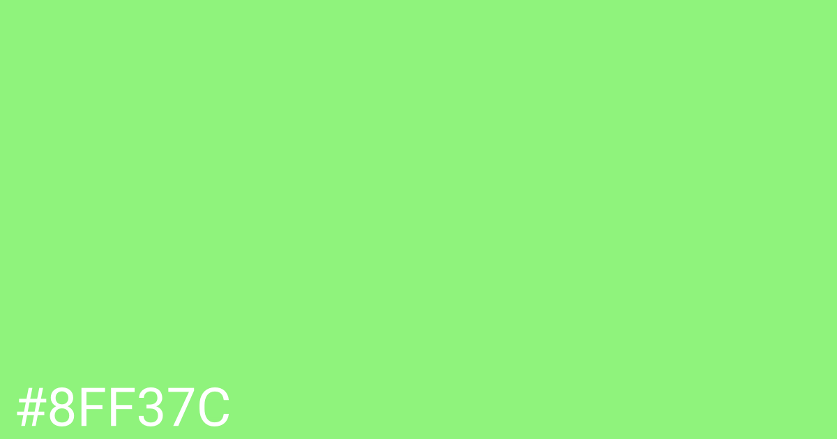 Hex color #8ff37c graphic