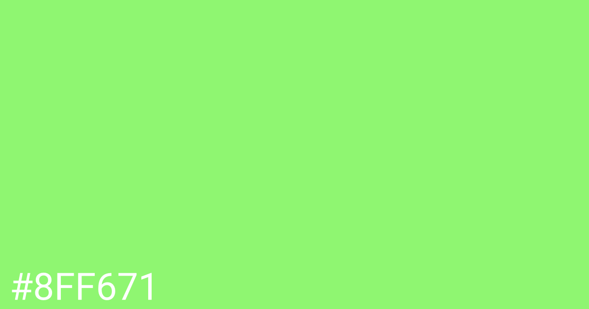 Hex color #8ff671 graphic