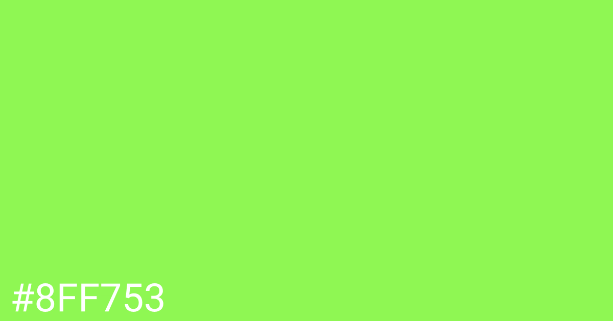 Hex color #8ff753 graphic