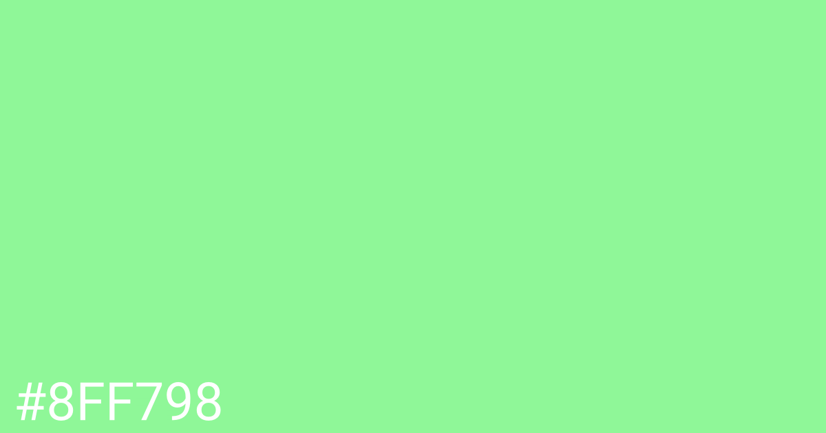 Hex color #8ff798 graphic