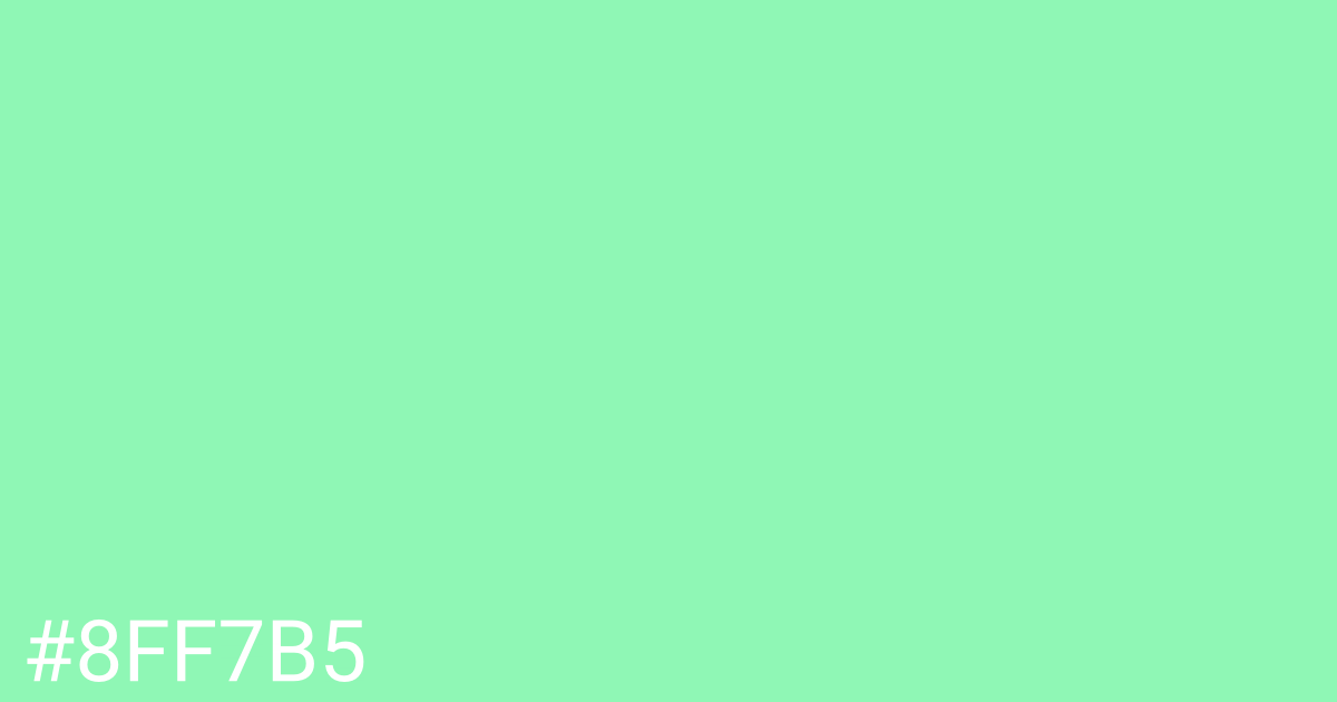 Hex color #8ff7b5 graphic