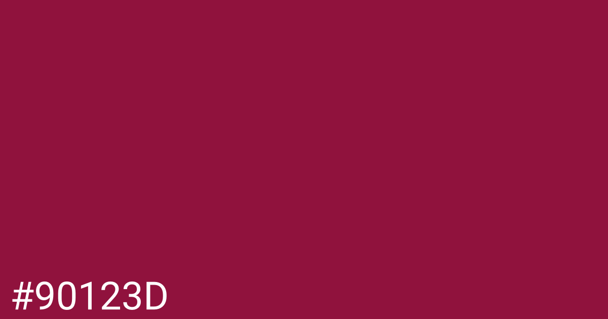 Hex color #90123d graphic