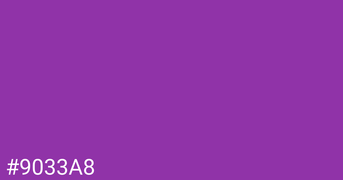 Hex color #9033a8 graphic