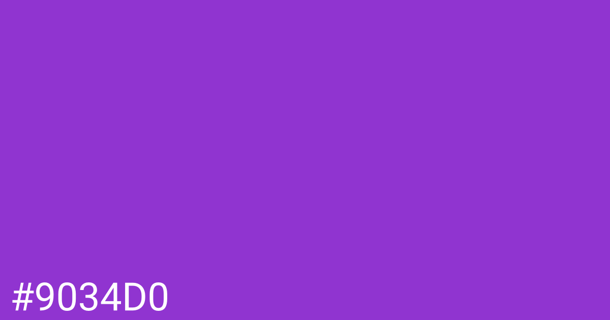 Hex color #9034d0 graphic