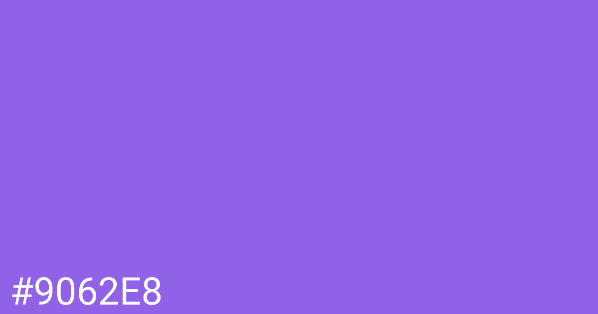 Hex color #9062e8 graphic