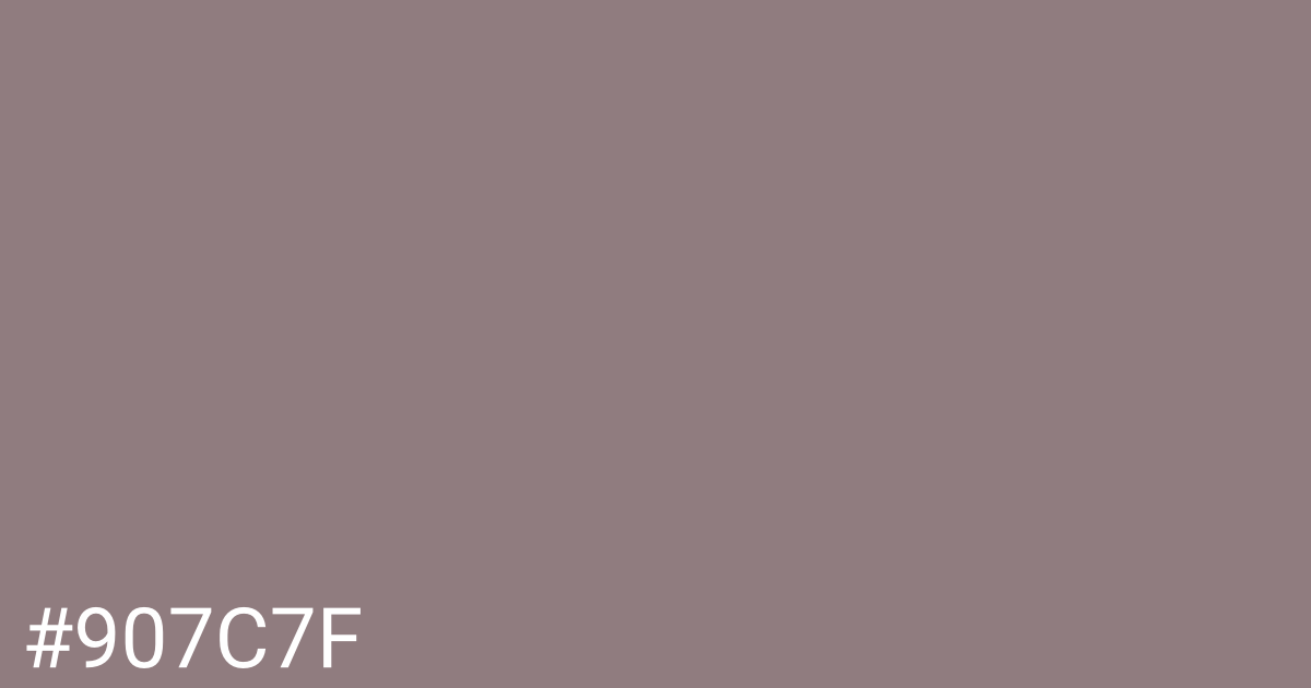 Hex color #907c7f graphic