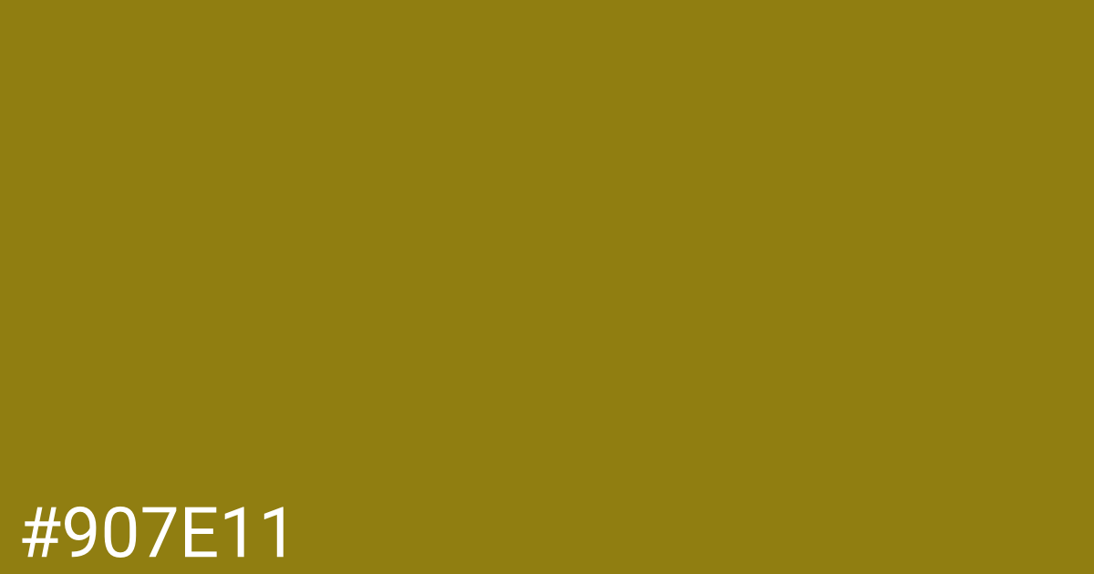 Hex color #907e11 graphic