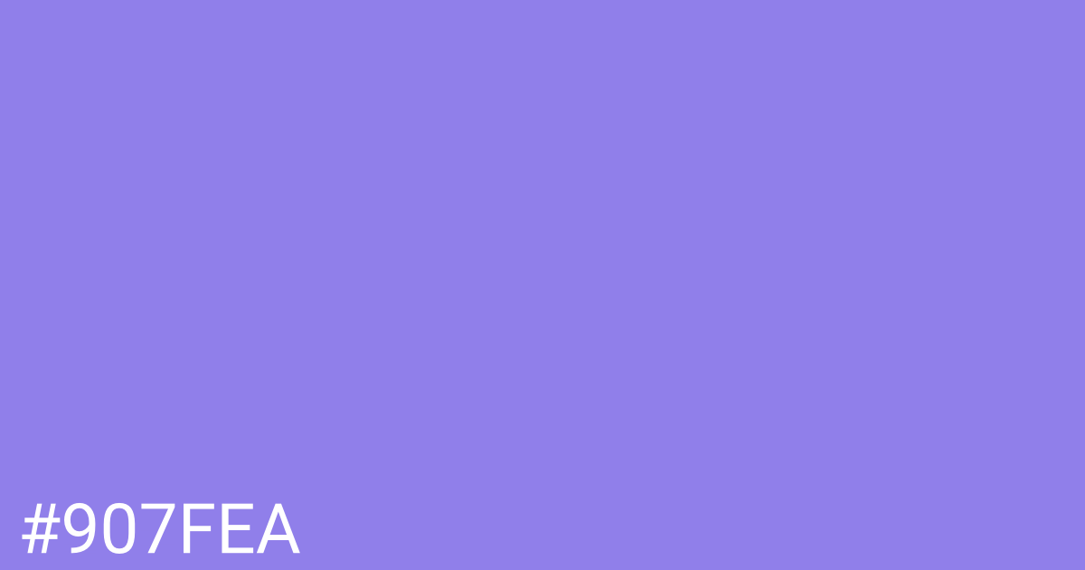 Hex color #907fea graphic