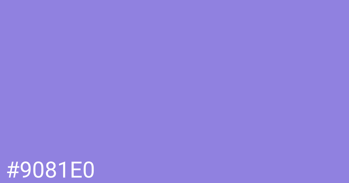 Hex color #9081e0 graphic