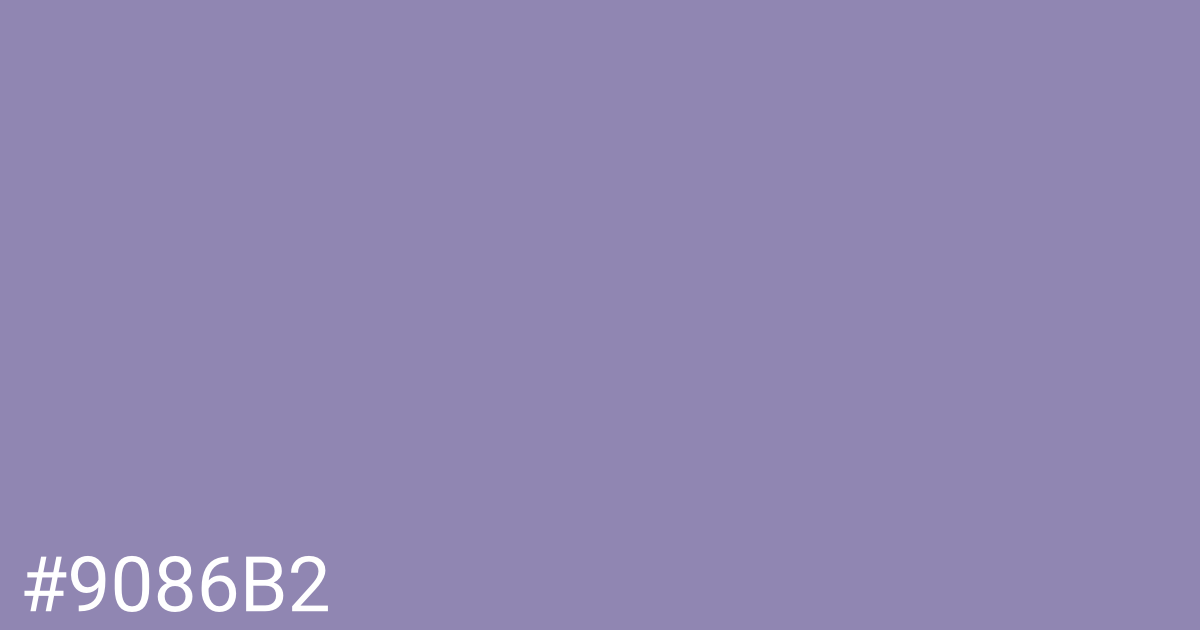 Hex color #9086b2 graphic