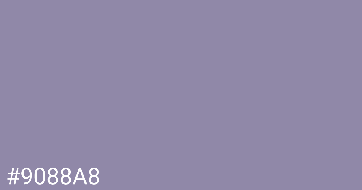 Hex color #9088a8 graphic