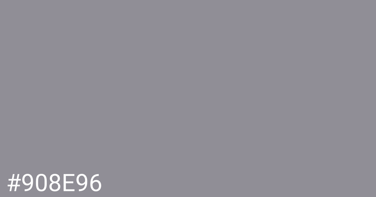 Hex color #908e96 graphic