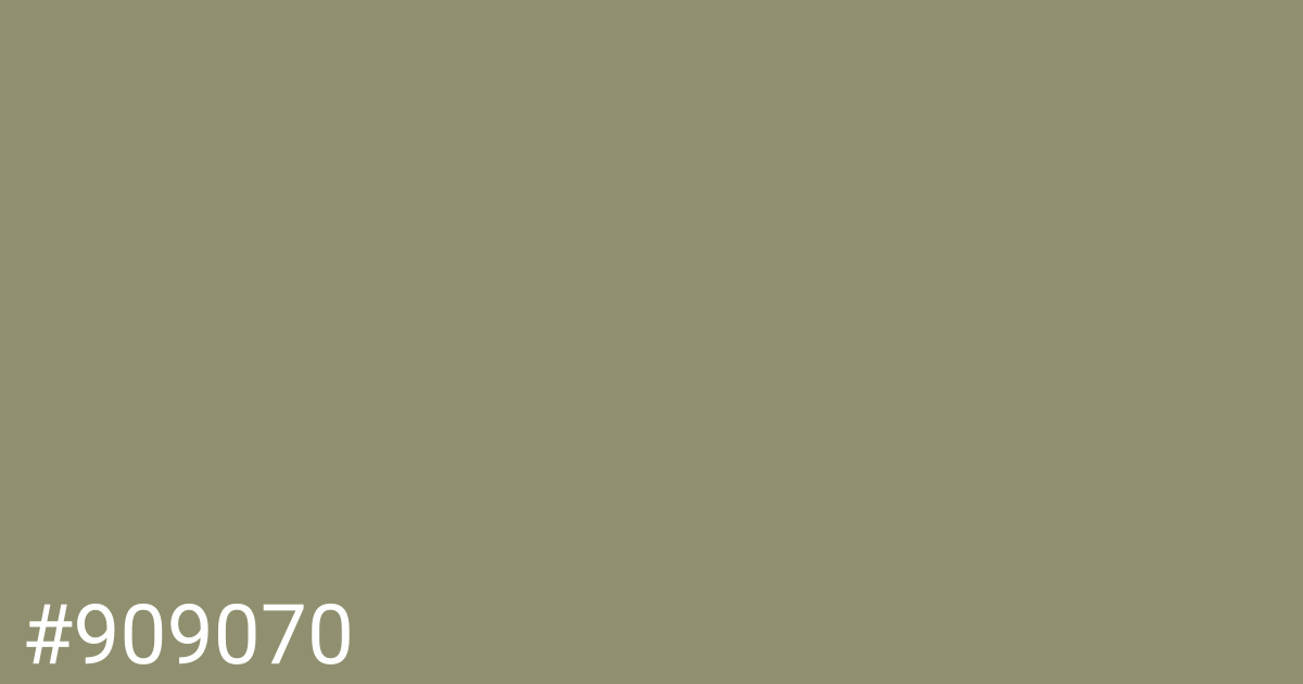 Hex color #909070 graphic