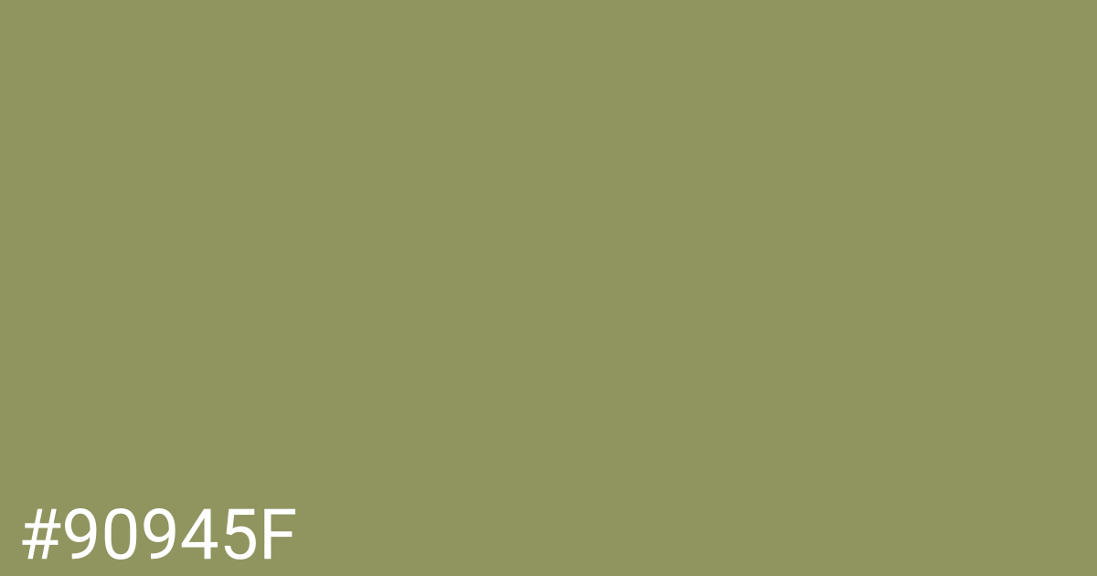 Hex color #90945f graphic