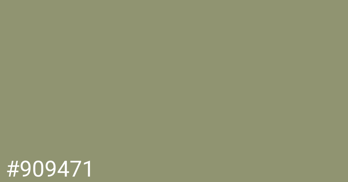 Hex color #909471 graphic