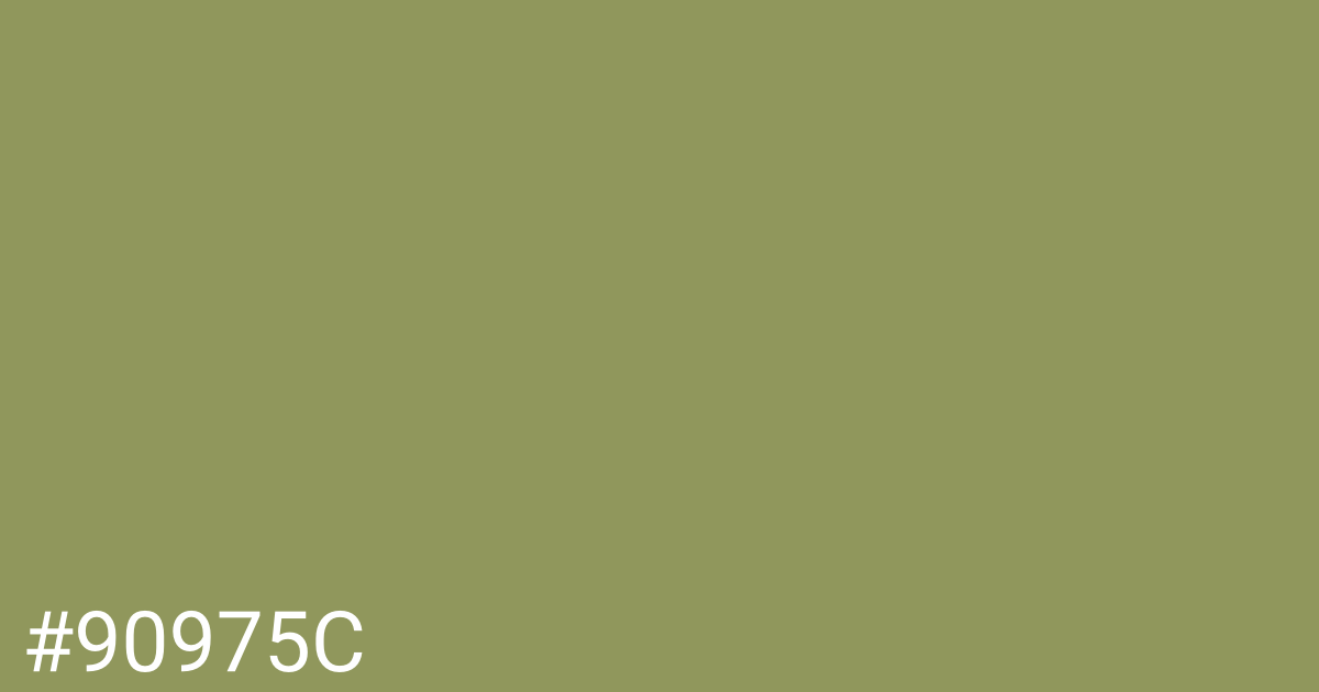 Hex color #90975c graphic