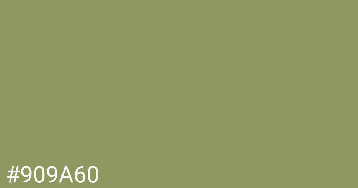 Hex color #909a60 graphic