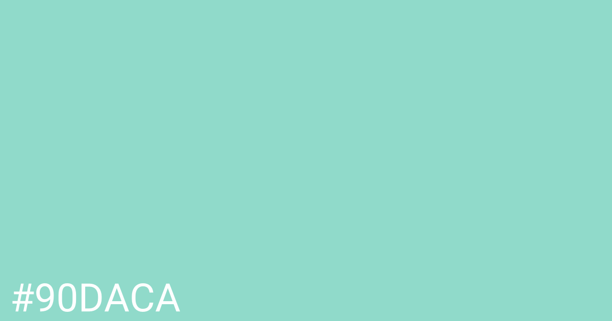 Hex color #90daca graphic