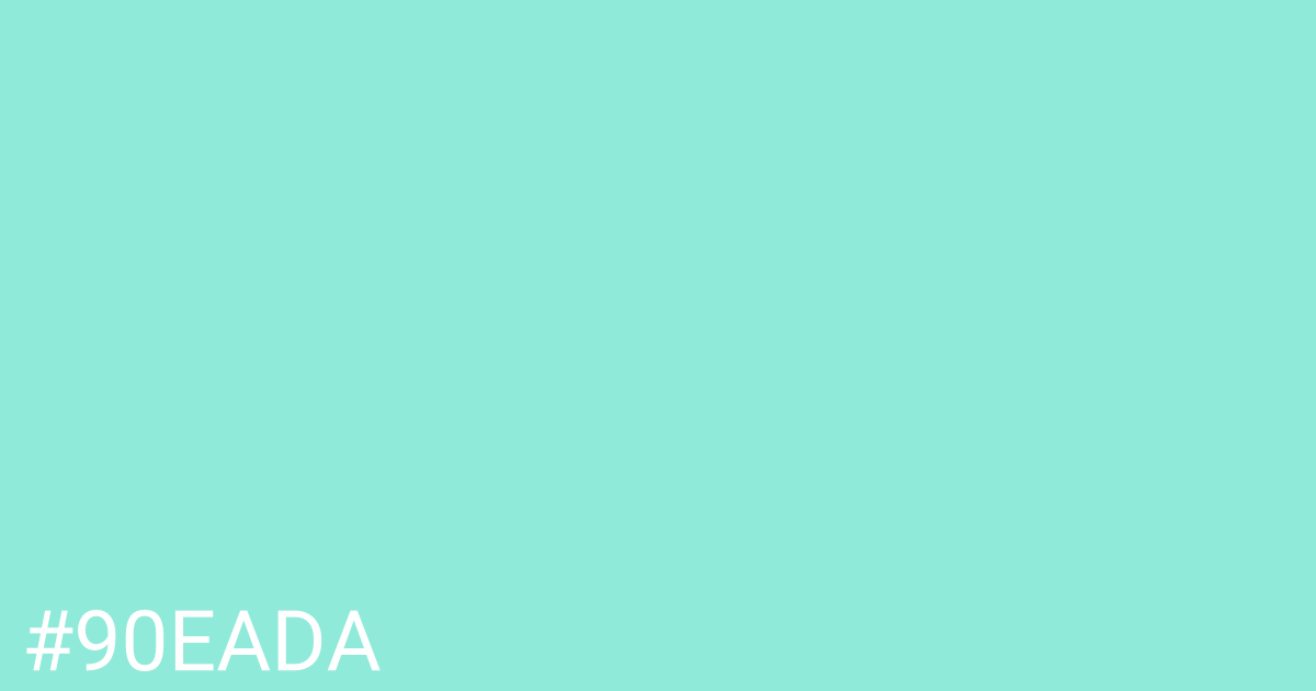 Hex color #90eada graphic