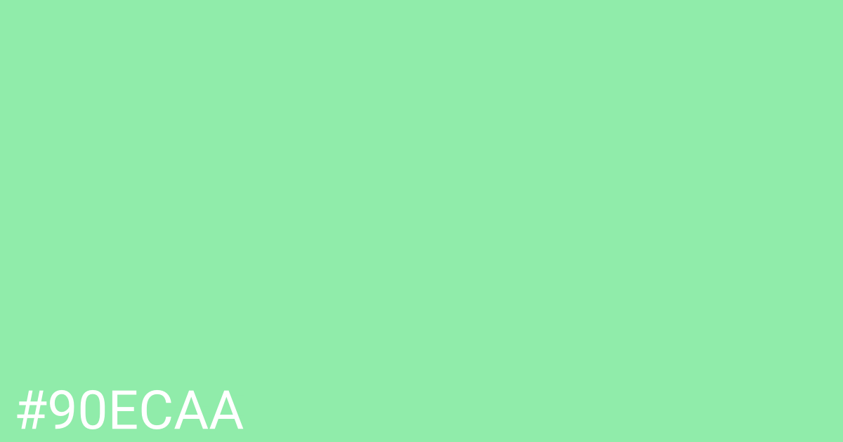 Hex color #90ecaa graphic