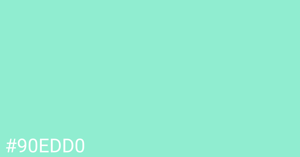 Hex color #90edd0 graphic