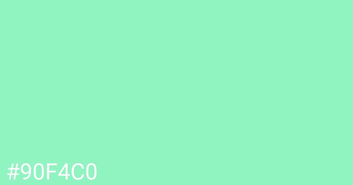 Hex color #90f4c0 graphic