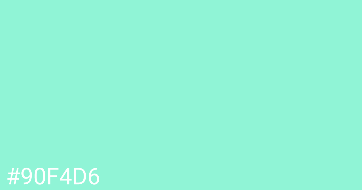 Hex color #90f4d6 graphic