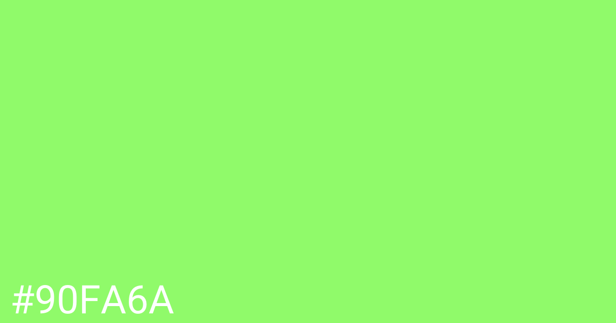 Hex color #90fa6a graphic