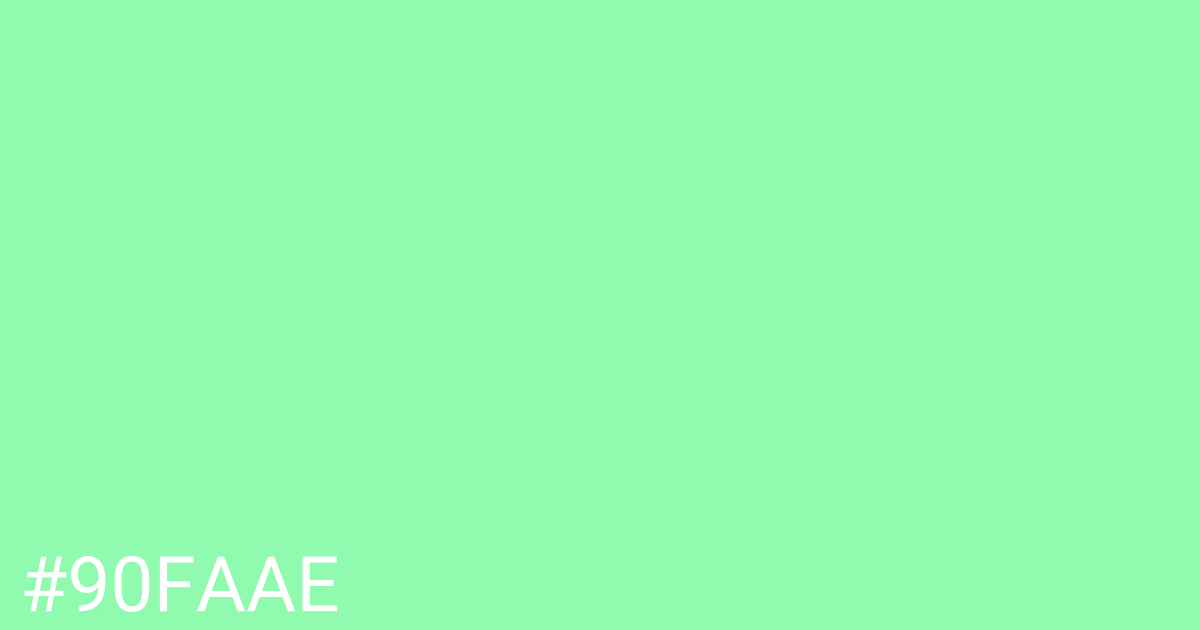 Hex color #90faae graphic