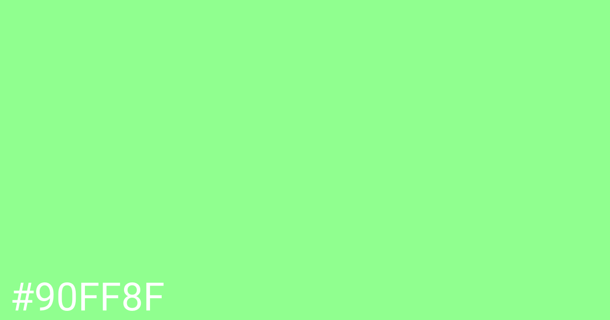 Hex color #90ff8f graphic