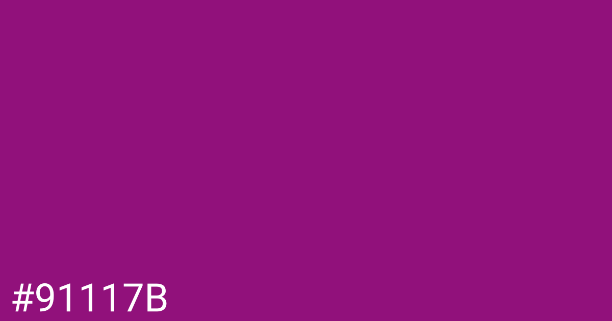Hex color #91117b graphic