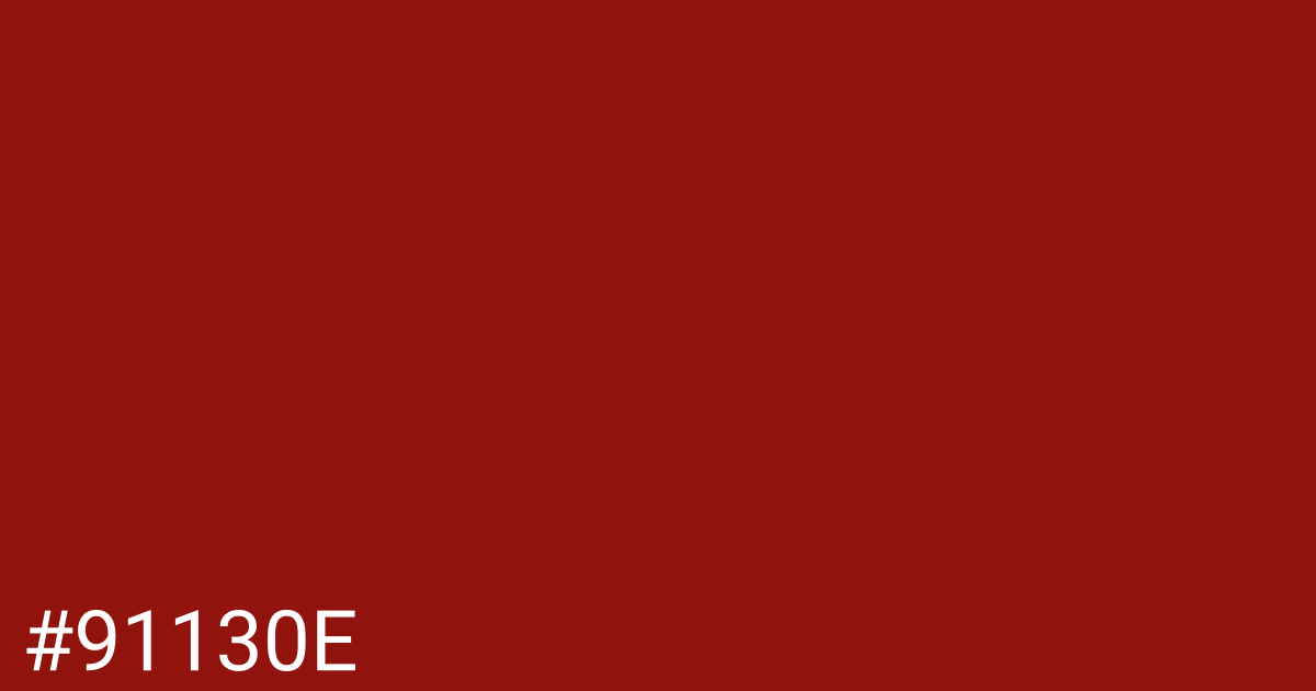 Hex color #91130e graphic
