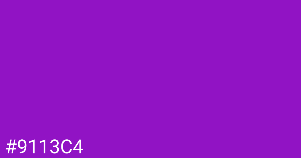 Hex color #9113c4 graphic