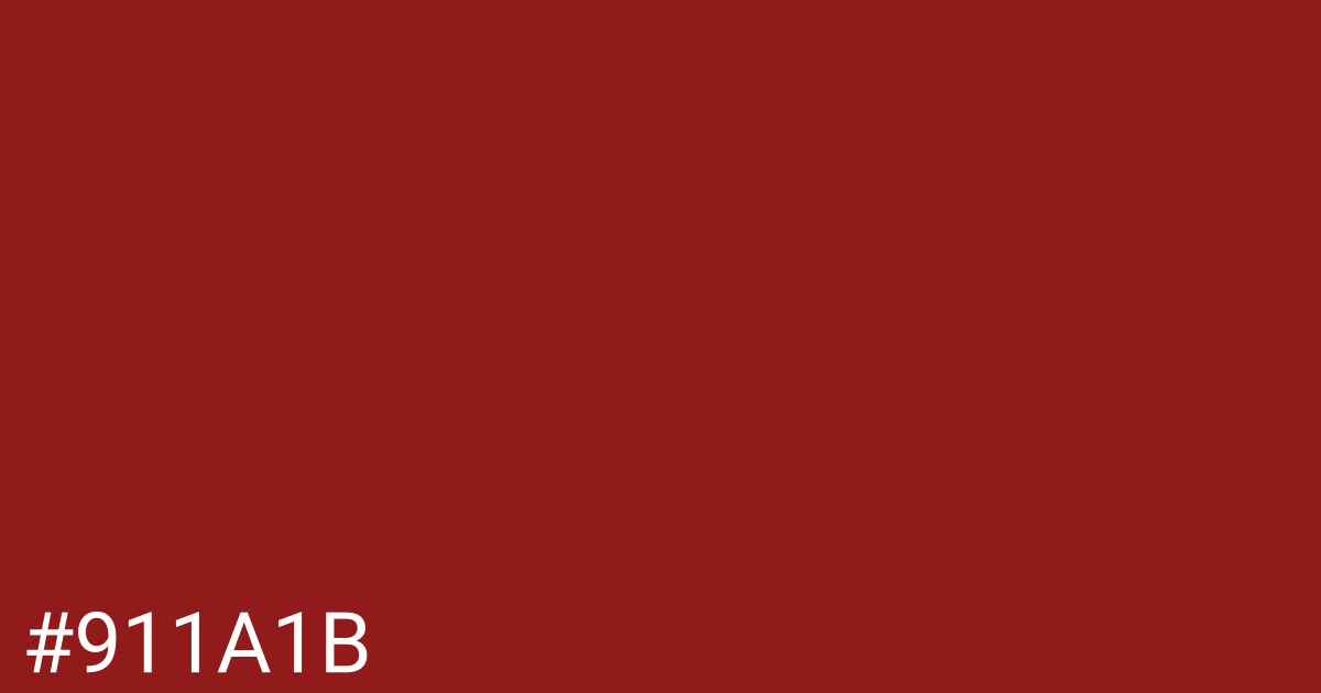 Hex color #911a1b graphic