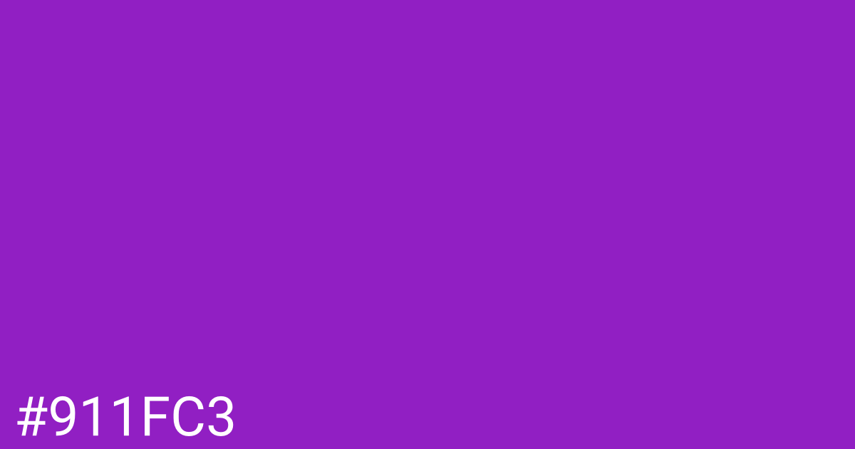 Hex color #911fc3 graphic