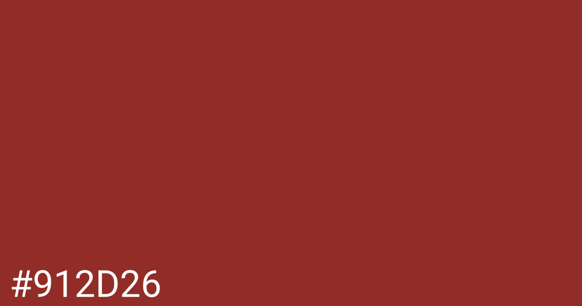 Hex color #912d26 graphic