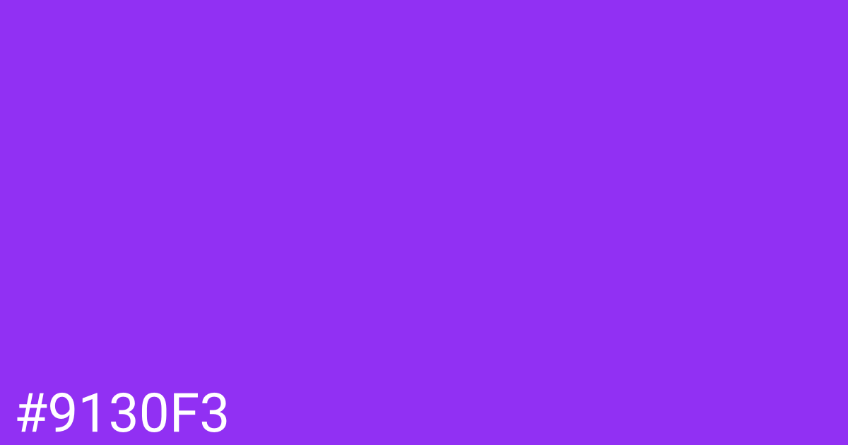 Hex color #9130f3 graphic