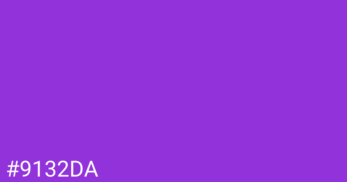 Hex color #9132da graphic