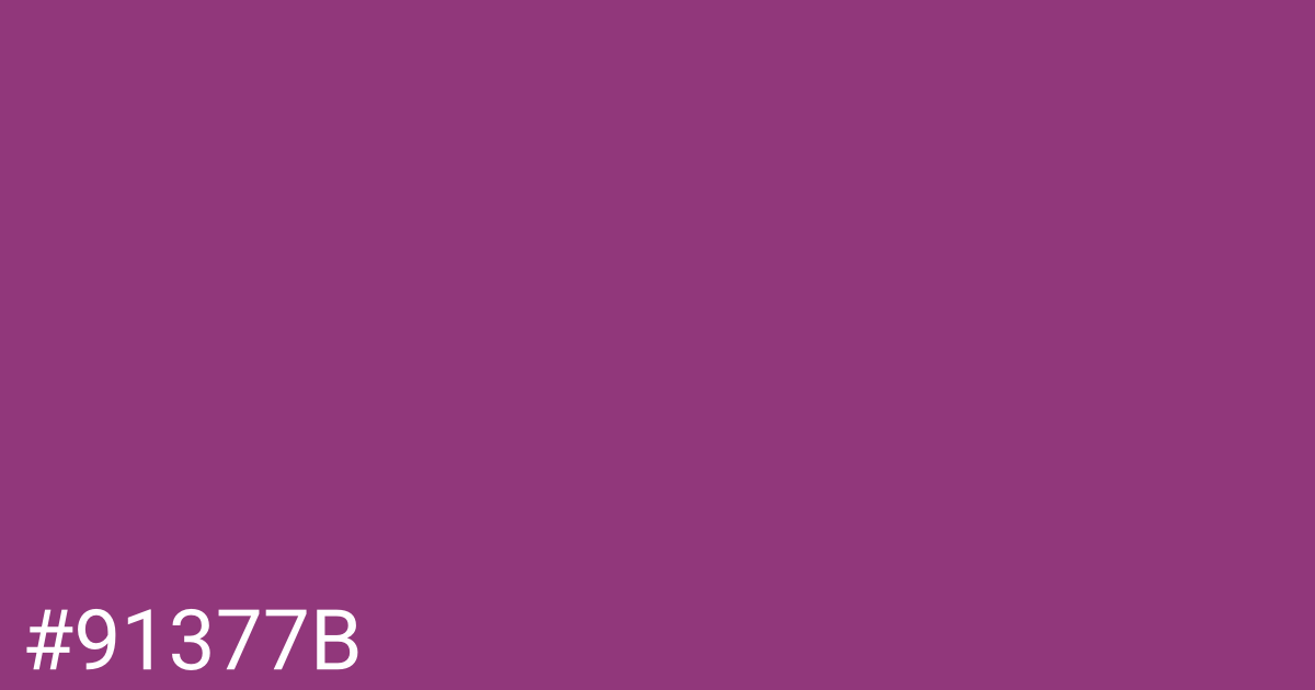 Hex color #91377b graphic