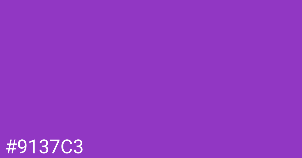 Hex color #9137c3 graphic