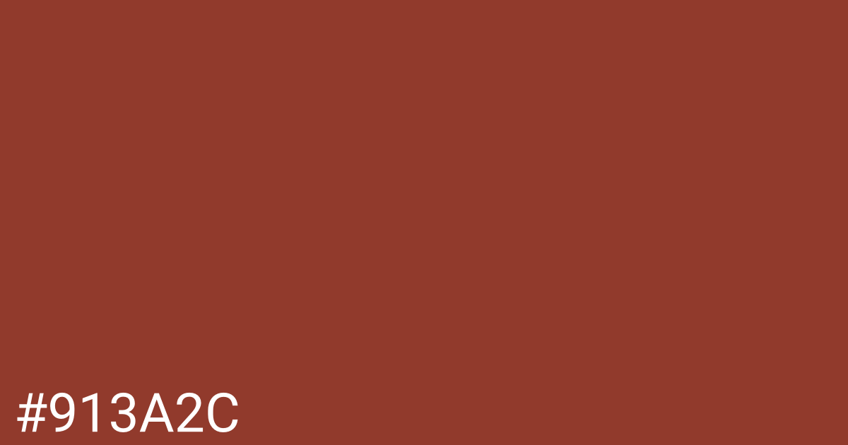 Hex color #913a2c graphic