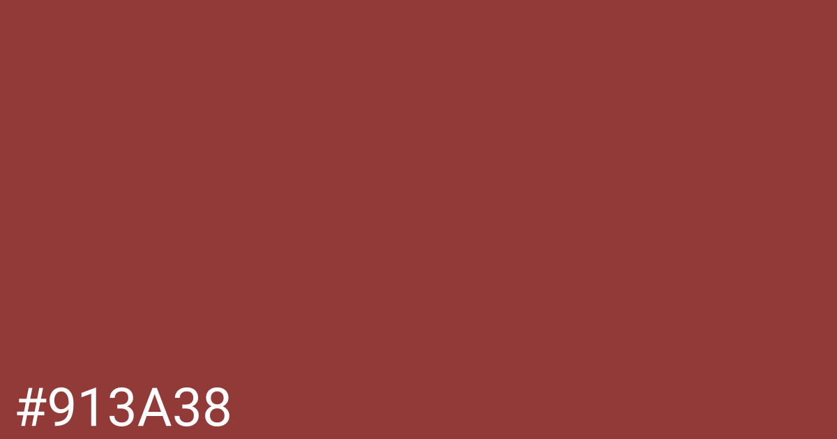 Hex color #913a38 graphic