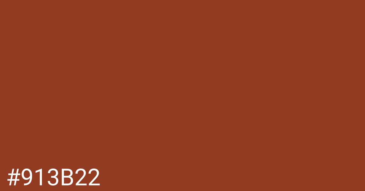 Hex color #913b22 graphic