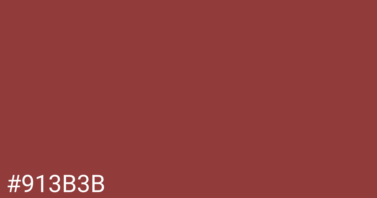 Hex color #913b3b graphic