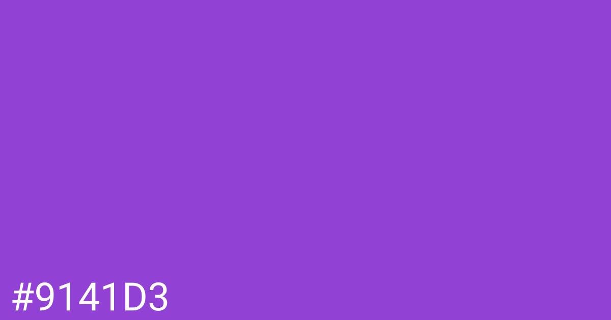 Hex color #9141d3 graphic